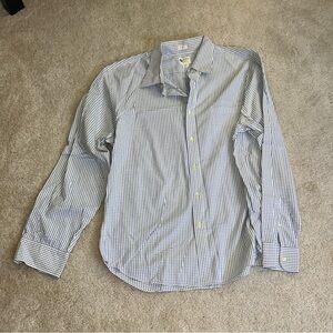 J. Crew Men's Light Blue Gingham Shirt